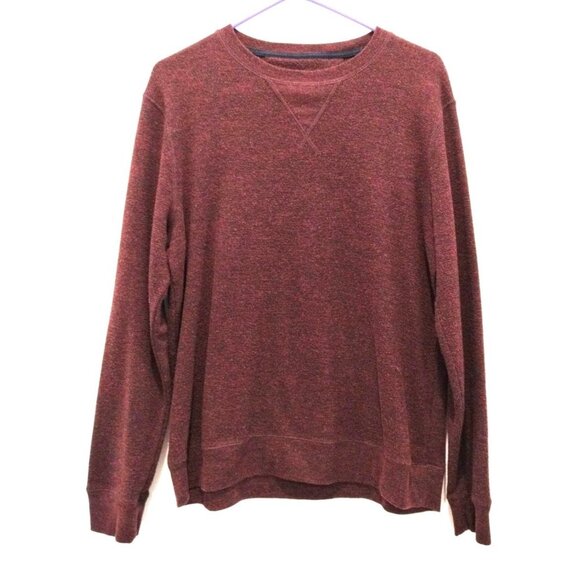 Member's Mark Wine Red Heather Long Sleeve Crewneck Sweatshirt Size M - Picture 1 of 10